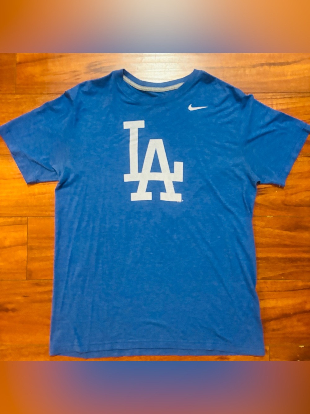 Nike Dri Fit Baseball Blue LA Dodgers Shirt Authentic Collection Size Large